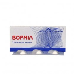 Вормил (аналог Альдазол, Альбендазол) жевательные таблетки 400 мг N3 в Магадане и области фото